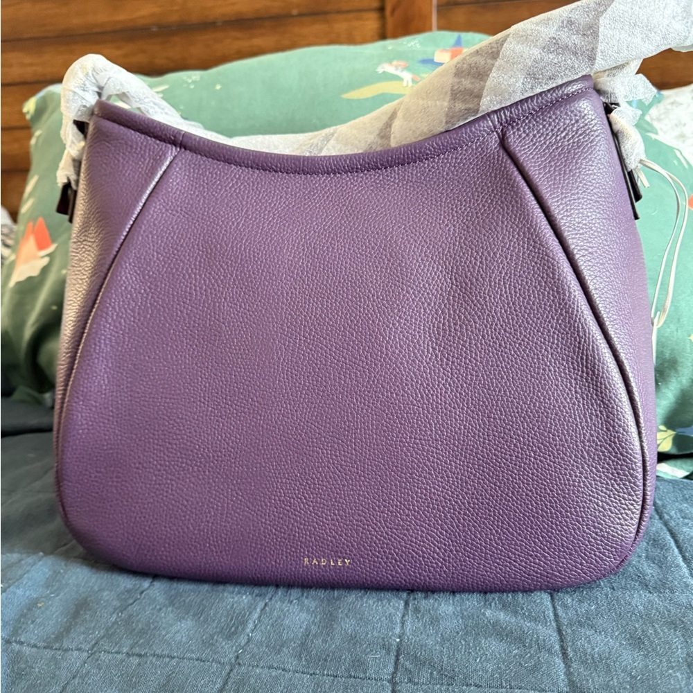 Purple Leather Women's Bag